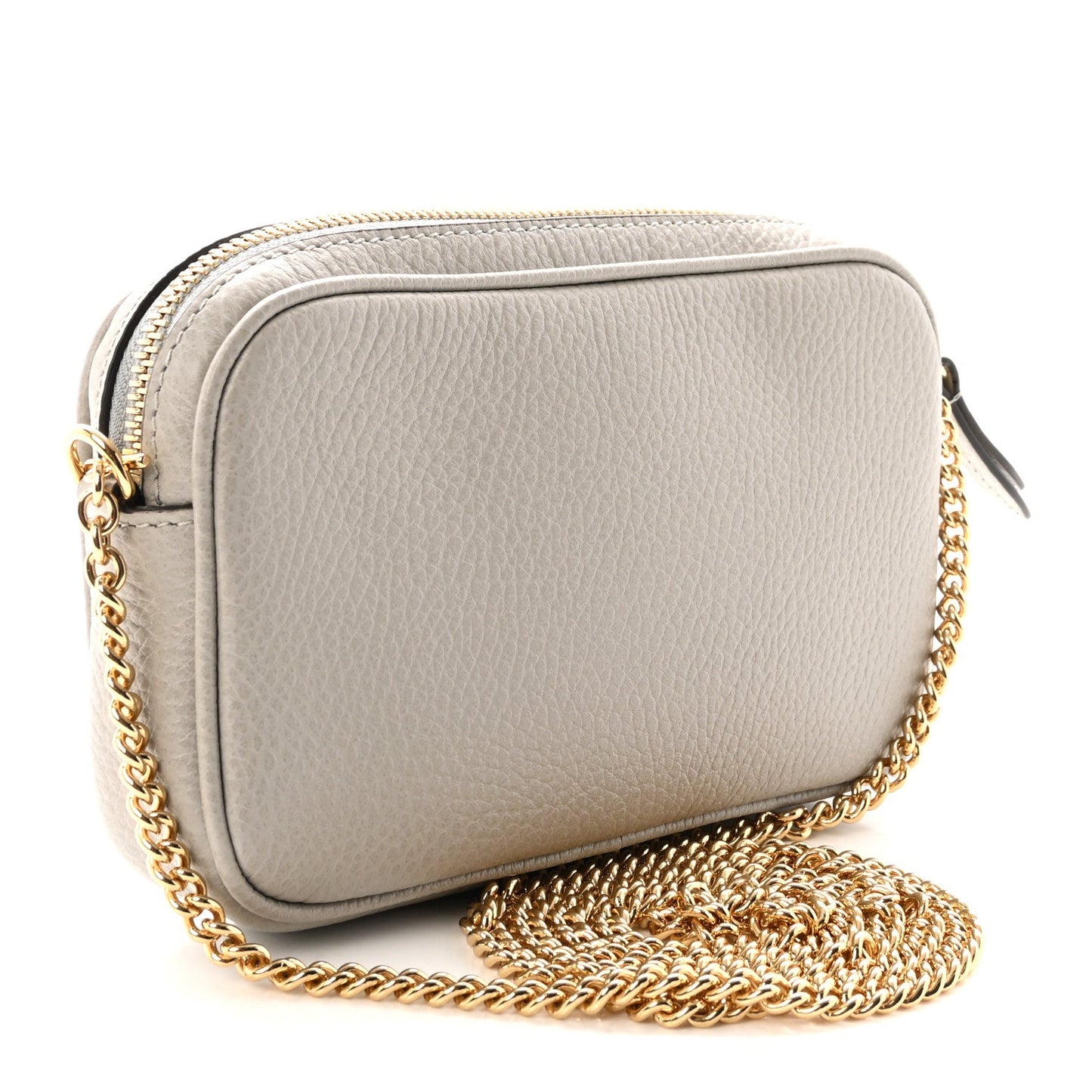 Dollar Calfskin Super Mini GG Marmont Chain Shoulder Bag Deep Grey