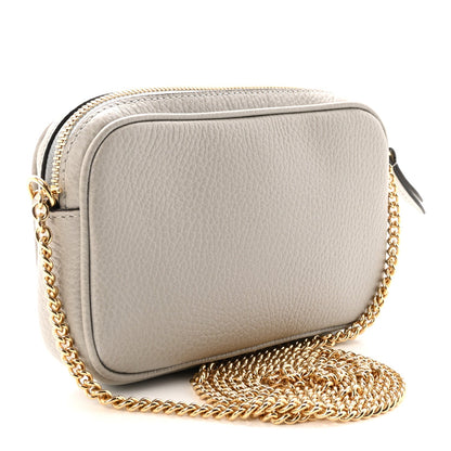 Dollar Calfskin Super Mini GG Marmont Chain Shoulder Bag Deep Grey