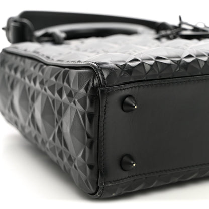 Calfskin Cannage Diamond Small My ABCDior Lady Dior Black