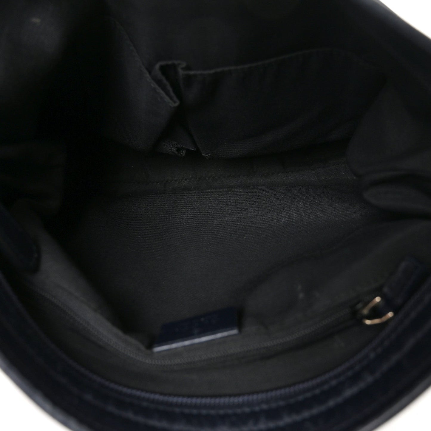 GG Supreme Monogram Web Flat Messenger Bag Navy
