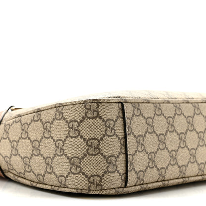 GG Supreme Monogram Emblem Medium Shoulder Bag Beige Ebony Sundial