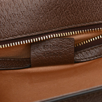 GG Supreme Monogram Web Small Ophidia Flap Messenger Bag Brown
