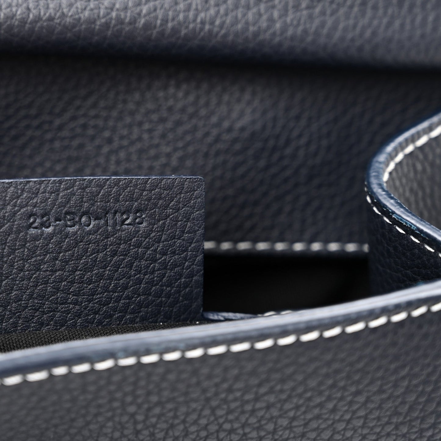 Grained Calfskin Mini Gallop Sling Bag Navy Blue