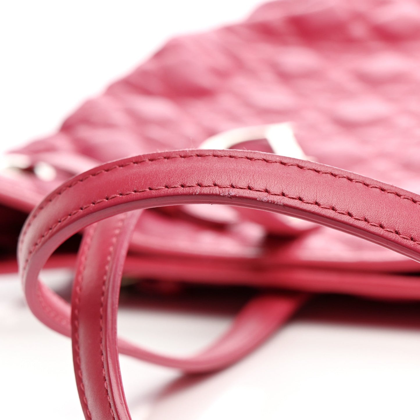 Coated Canvas Cannage Medium Panarea Tote Pink