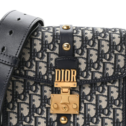 Oblique Square DiorAddict Flap Navy Blue
