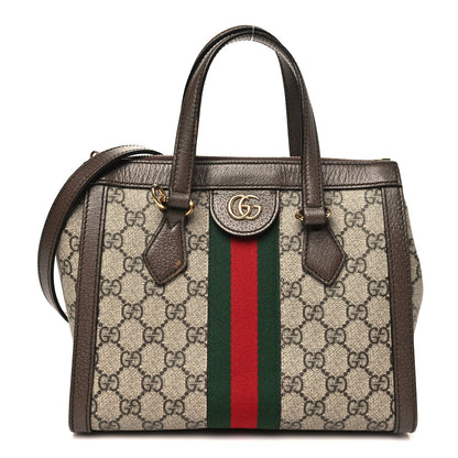 GG Supreme Monogram Small Ophidia Tote Bag Brown