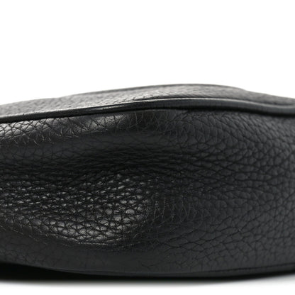 Pebbled Calfskin Mini Soho Disco Bag Black