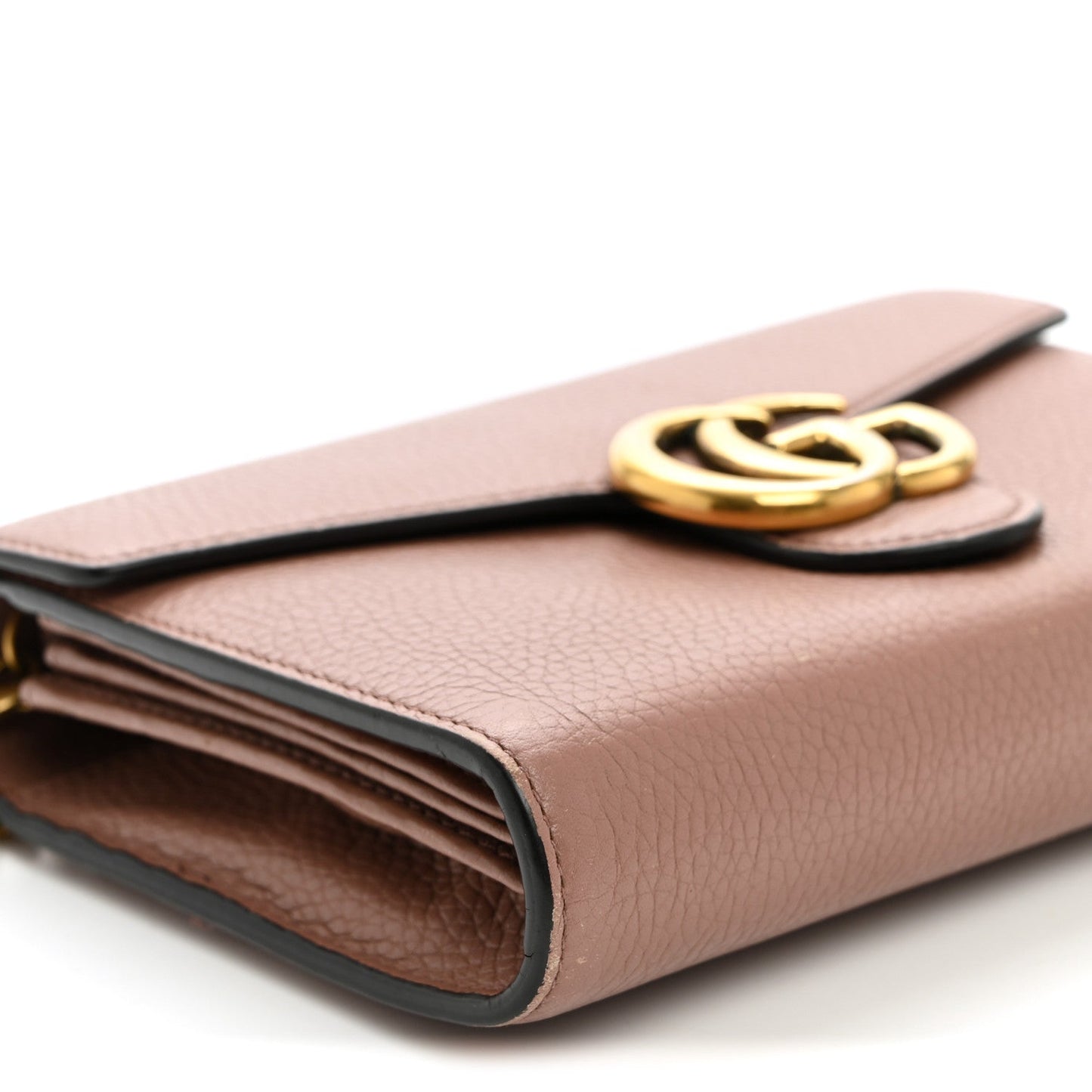 Cellarius Calfskin GG Marmont Chain Wallet Rosy Phard