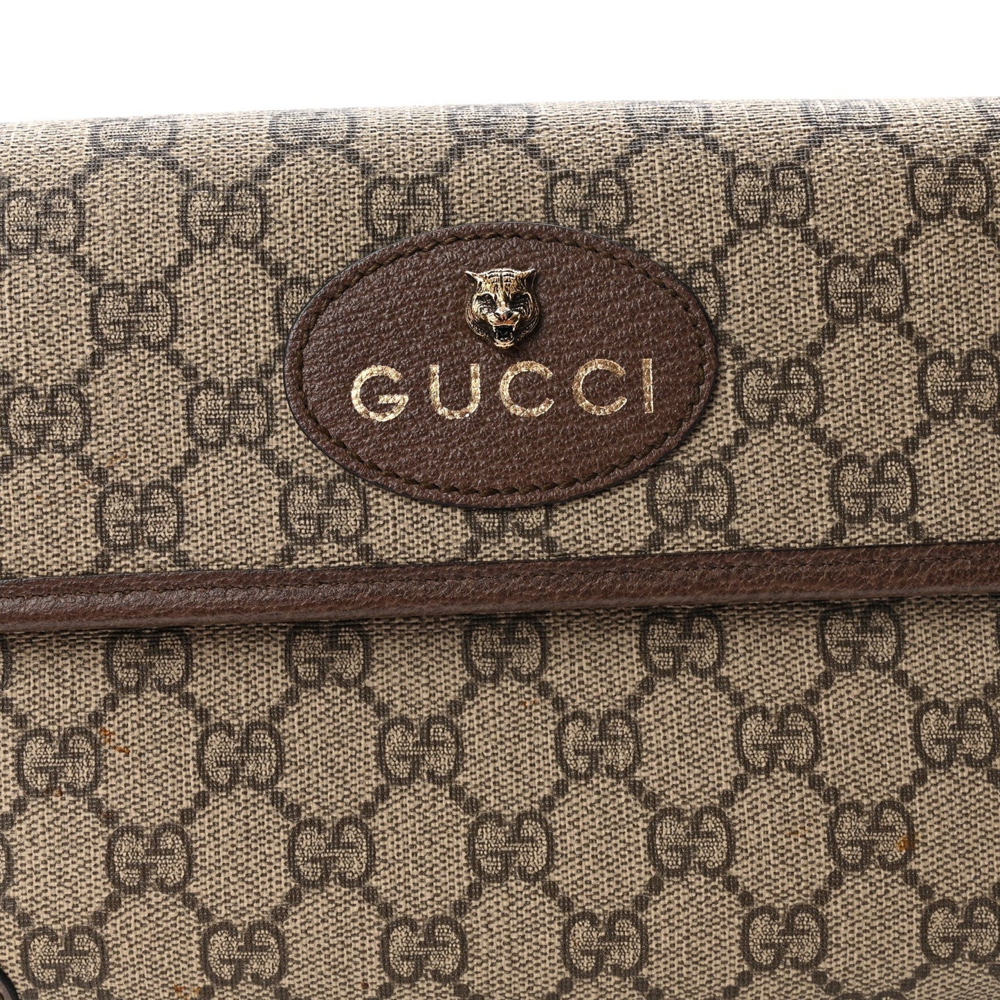 GG Supreme Monogram Neo Vintage Web Belt Bag Brown