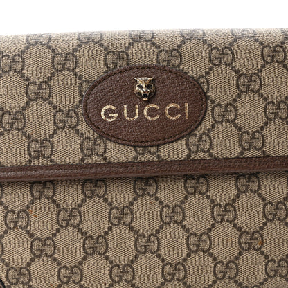 GG Supreme Monogram Neo Vintage Web Belt Bag Brown