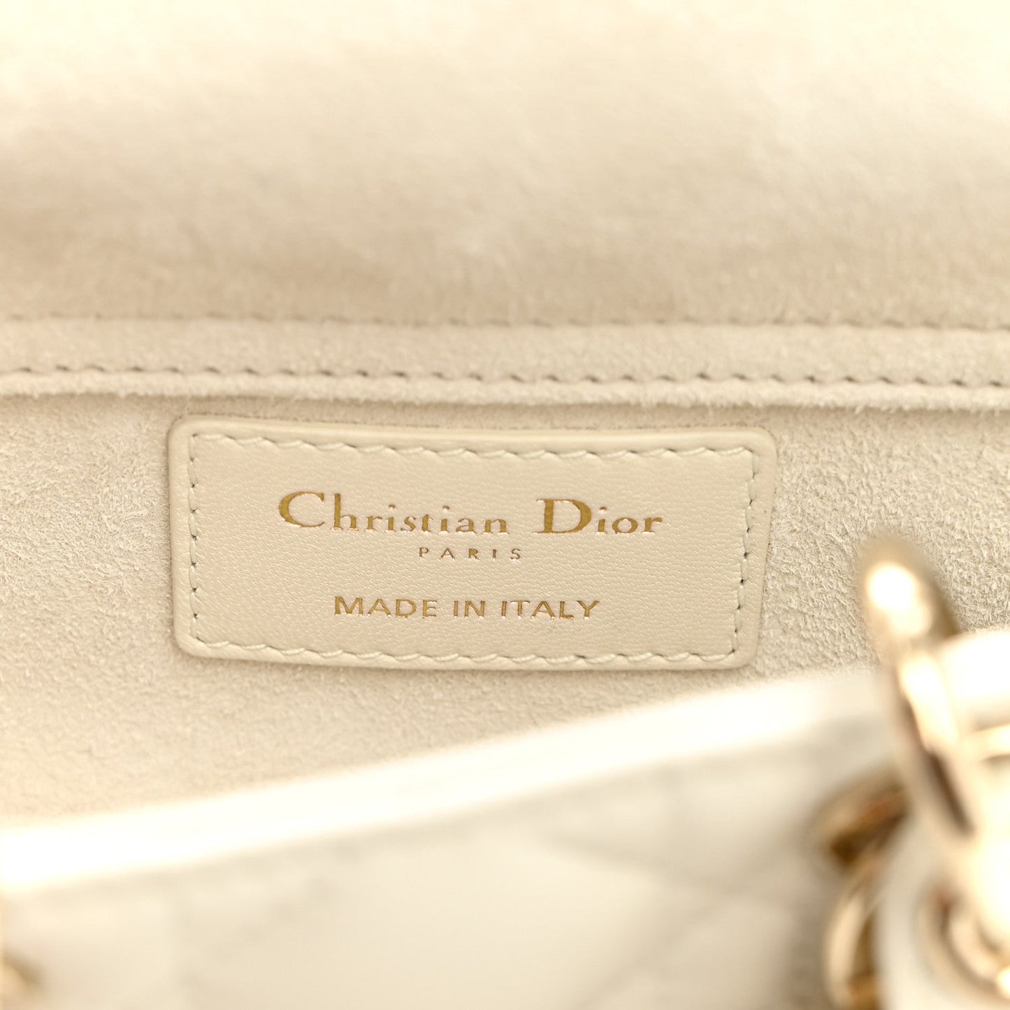 Lambskin Cannage Micro Lady D-Joy Latte