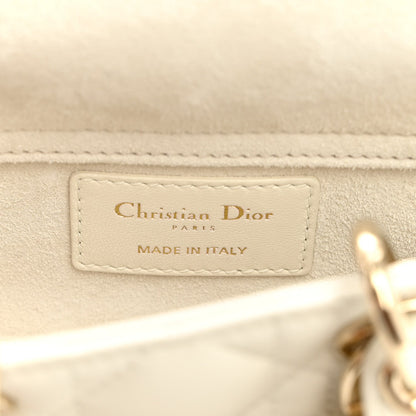 Lambskin Cannage Micro Lady D-Joy Latte