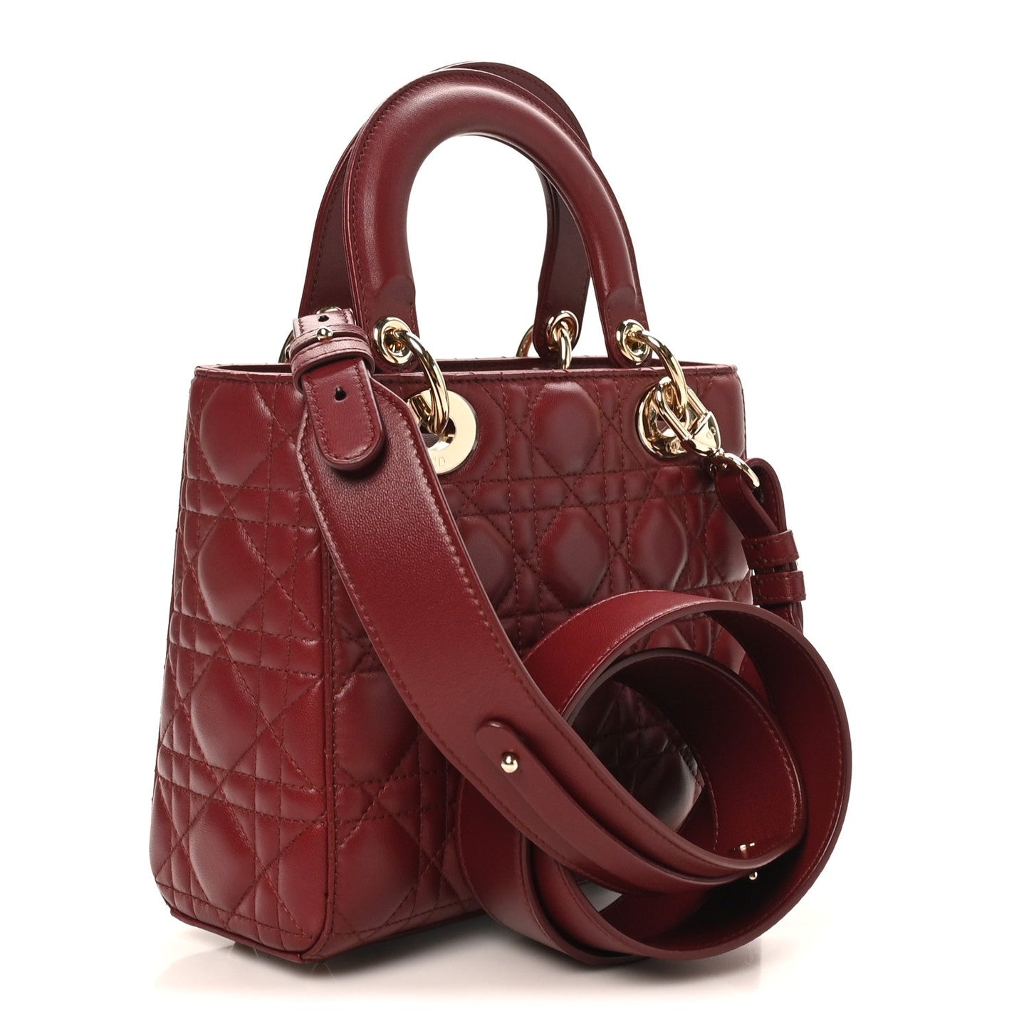 Lambskin Cannage Small My ABCDior Lady Bordeaux