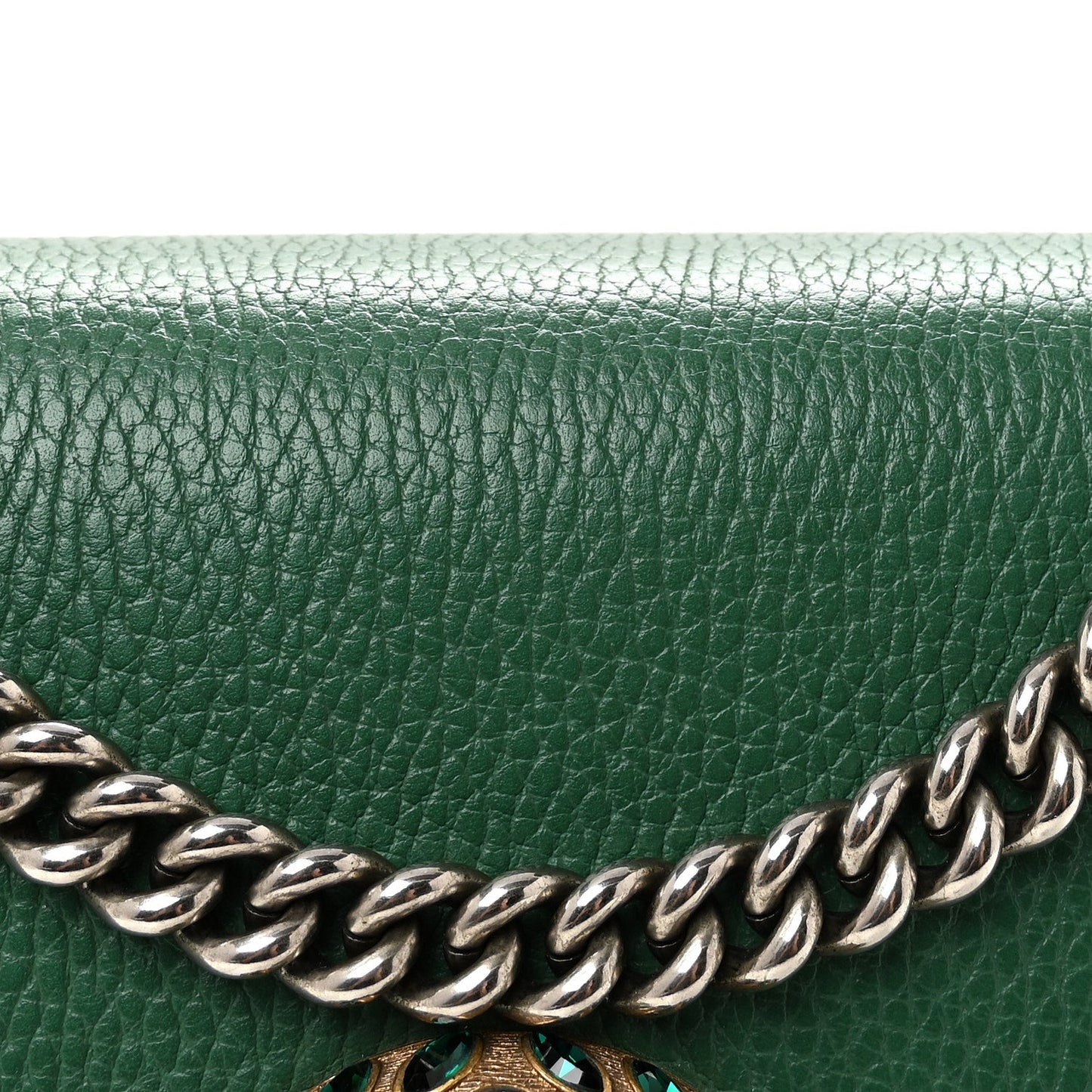 Pebbled Calfskin Small Dionysus Shoulder Bag Emerald