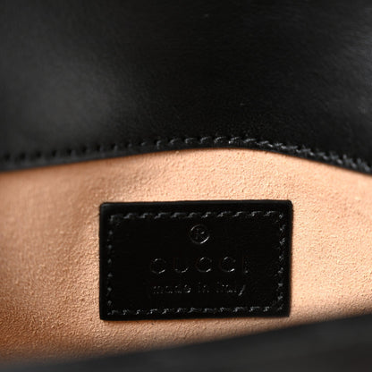 Calfskin Matelasse Monochrome GG Marmont Chain Belt Bag Black