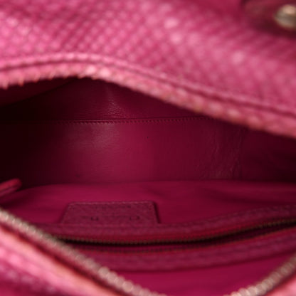 Snakeskin Medium Lady Dior Pink