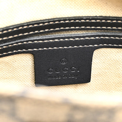 GG Supreme Monogram Small Flat Side Zip Messenger Bag Beige Blue