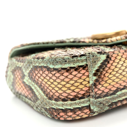 Snakeskin Matelasse GG Marmont Chain Belt Bag