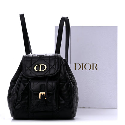 Lambskin Macrocannage Small Caro Backpack Black