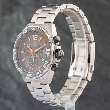 Tag Heuer Formula 1 Chronograph Ceramic Black Dial Silver Steel Strap Watch for Men - CAZ101AH.BA0842