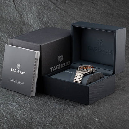 Tag Heuer Formula 1 Chronograph Ceramic Black Dial Silver Steel Strap Watch for Men - CAZ101AH.BA0842