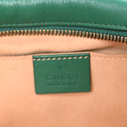 Calfskin Matelasse Small GG Marmont Chain Shoulder Bag Emerald Green