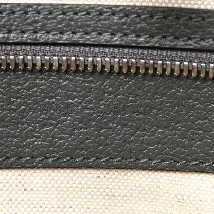GG Supreme Monogram Textured Dollar Calfskin Large Ophidia Tote Bag Grey Black Graphite Grey