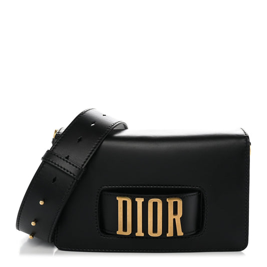 Smooth Calfskin Dio(r)evolution Flap Bag Black