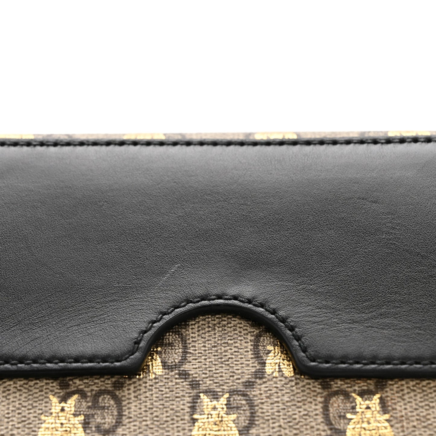 GG Supreme Monogram Bees Small Padlock Shoulder Bag Black