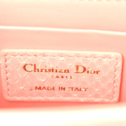 Snakeskin 30 Montaigne Box Bag Rose Clair