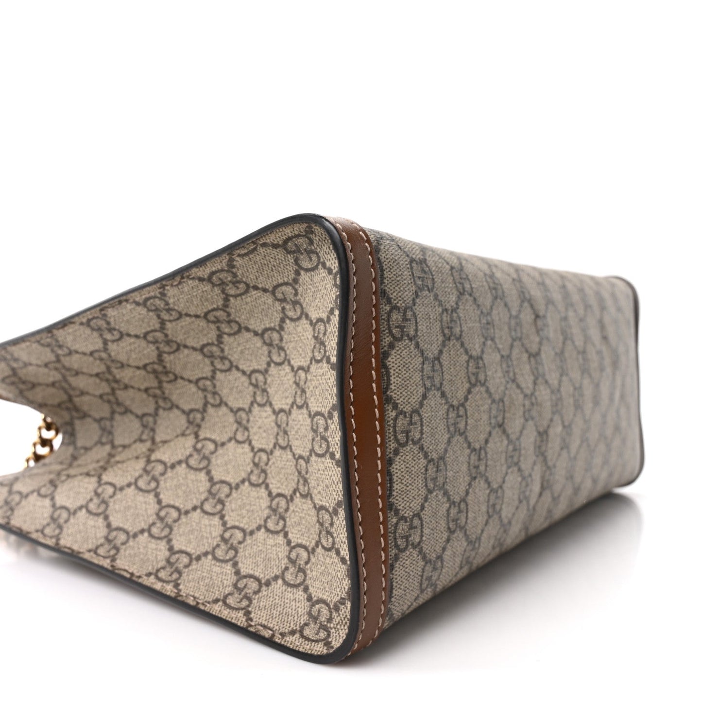 GG Supreme Monogram Medium Padlock Tote Beige Cuir