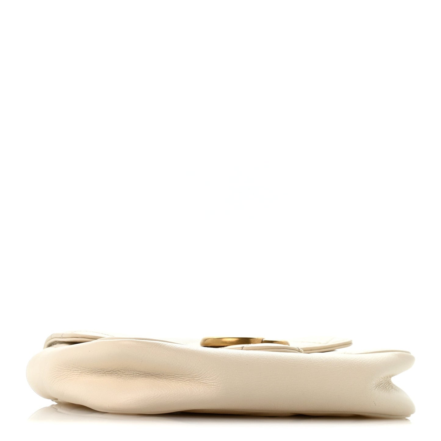Calfskin Matelasse Super Mini GG Marmont Shoulder Bag White