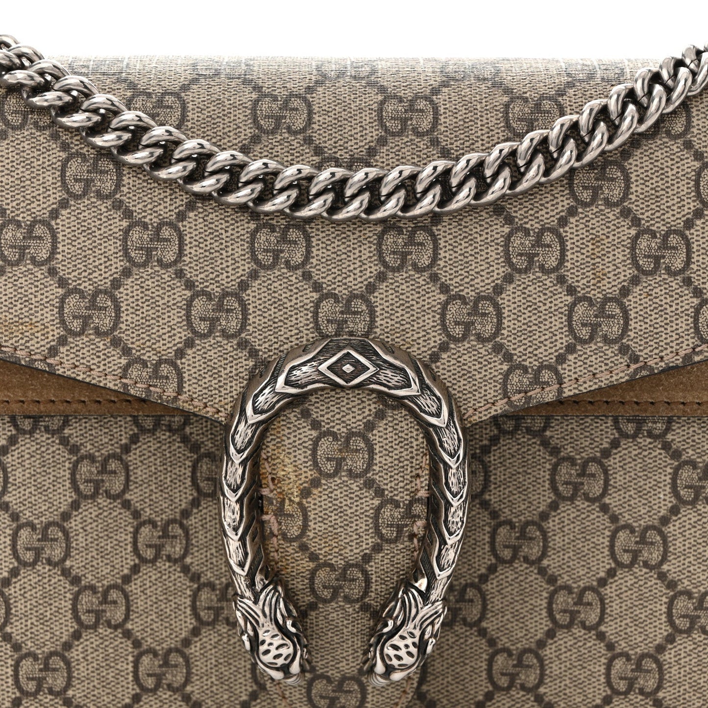 GG Supreme Monogram Small Dionysus Shoulder Bag Taupe