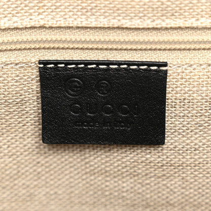 Soft Microguccissima Small Zippered Satchel Black