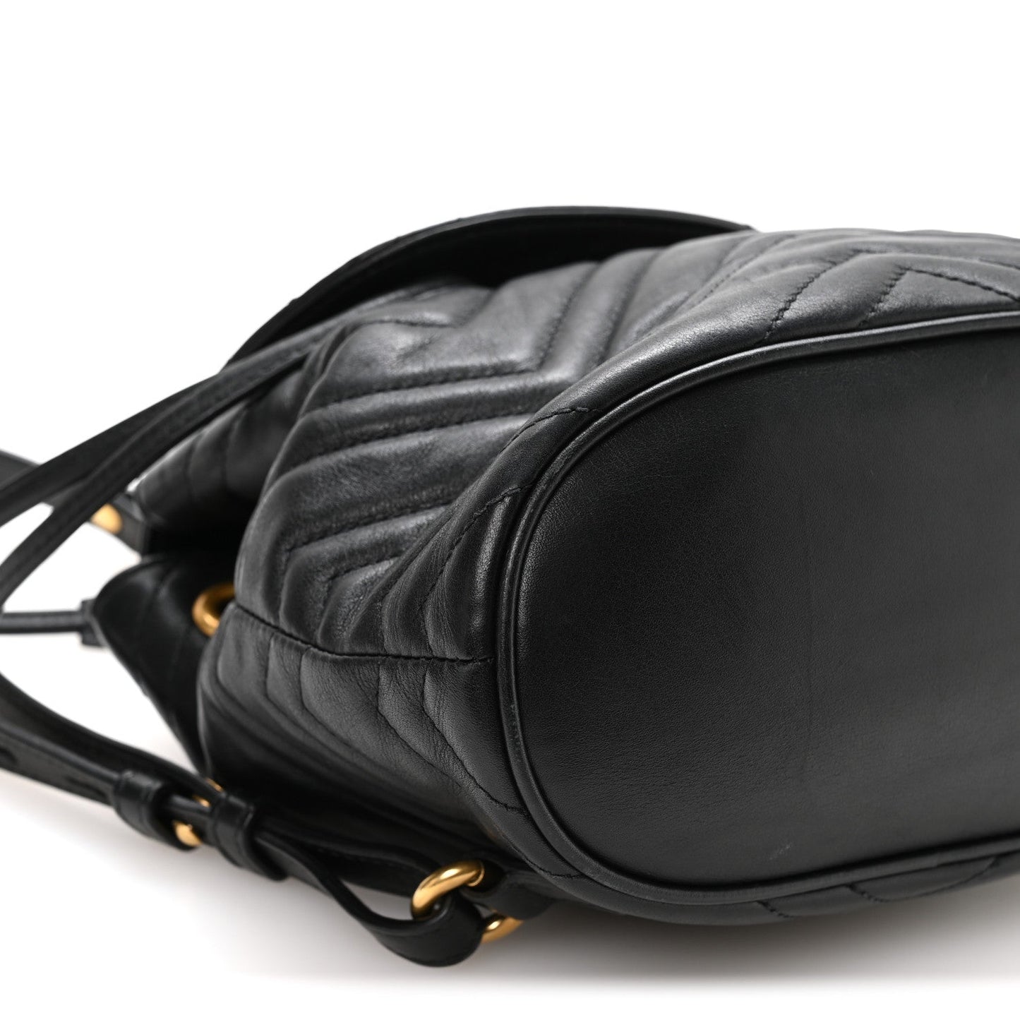 Calfskin Matelasse GG Marmont Flap Backpack Black
