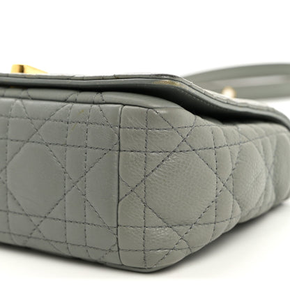 Calfskin Cannage Small Caro Bag Grey