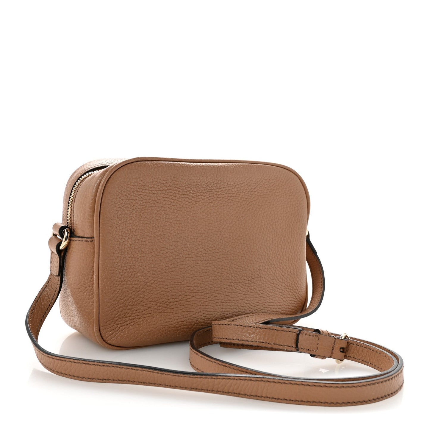 Pebbled Calfskin Small Soho Disco Bag Camelia