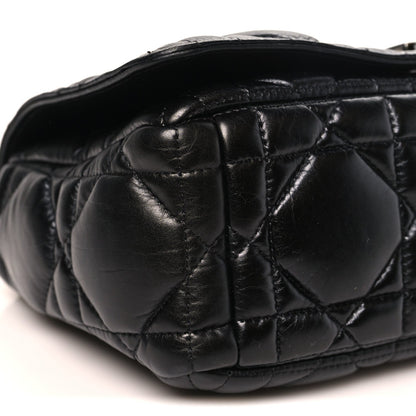 Calfskin Macrocannage Medium Caro Bag Black
