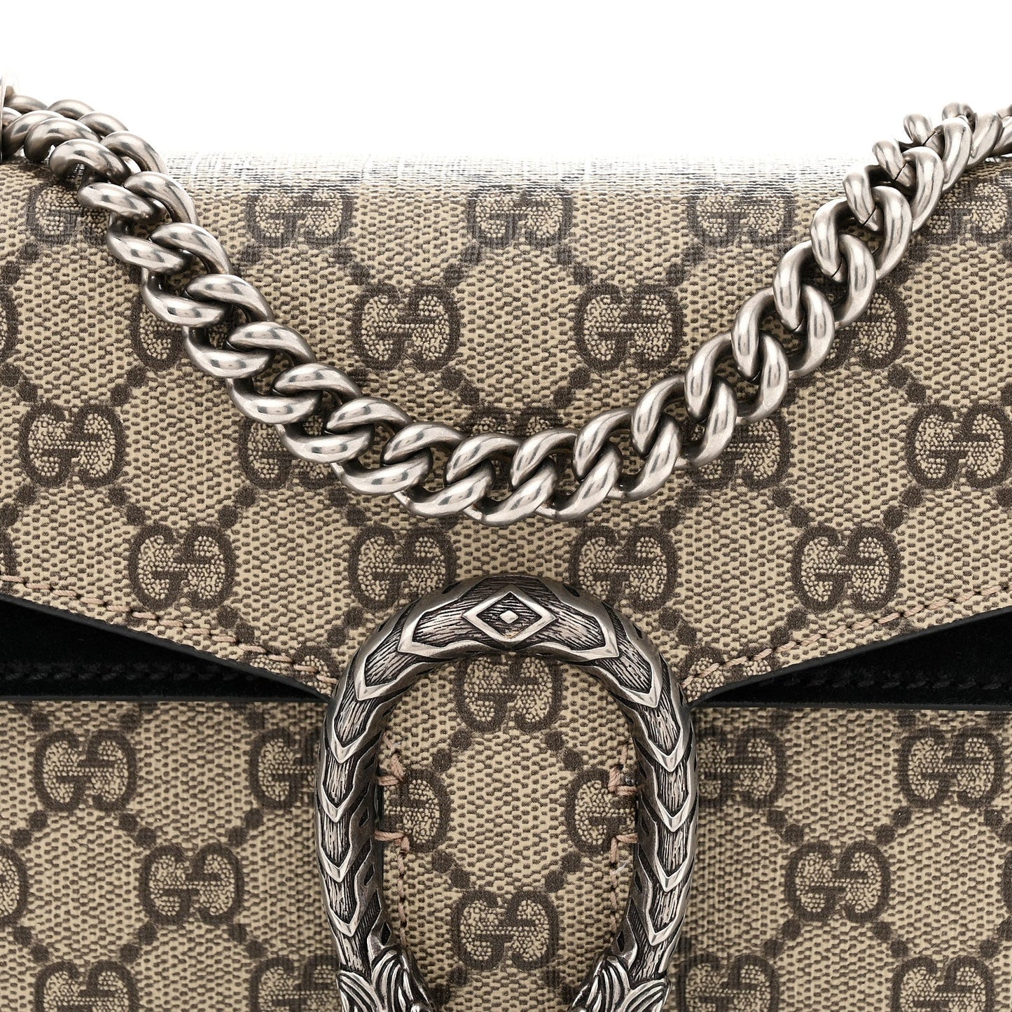 GG Supreme Monogram Mini Dionysus Shoulder Bag Black
