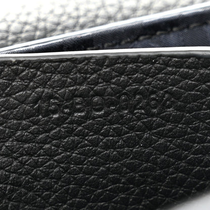 Grained Calfskin Saddle Messenger Bag With Strap Black