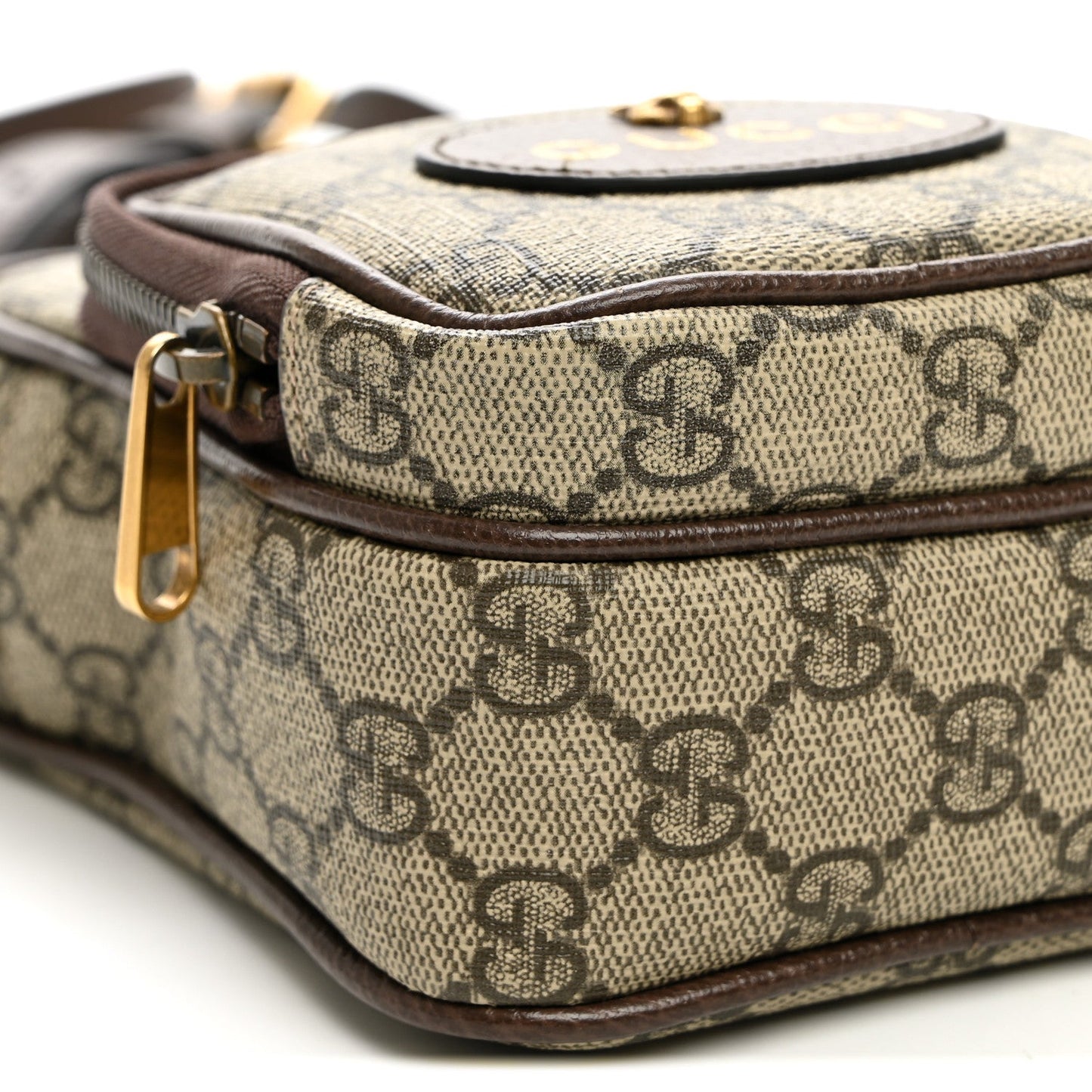 GG Supreme Monogram Mini Neo Vintage Double Zip Messenger Bag Beige New Acero Crop