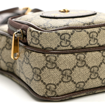 GG Supreme Monogram Mini Neo Vintage Double Zip Messenger Bag Beige New Acero Crop