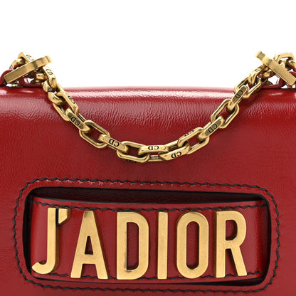 Calfskin J'Adior Chain Flap Bag Red