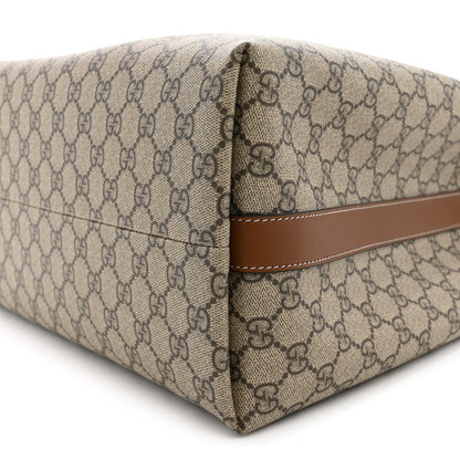 GG Icon Monogram Padlock Shoulder Bag Beige Dark Brown