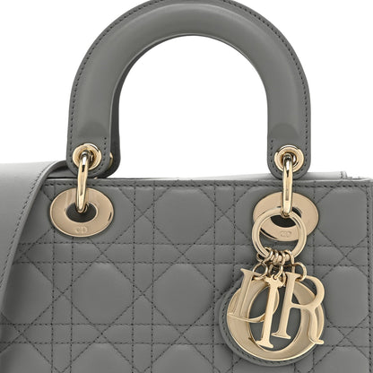 Lambskin Cannage Small My ABCDior Lady Dior Grey
