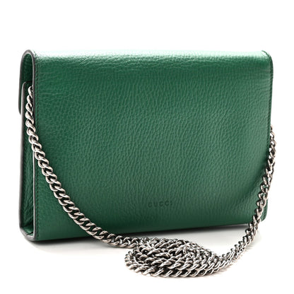 Calfskin Mini Dionysus Chain Wallet Emerald