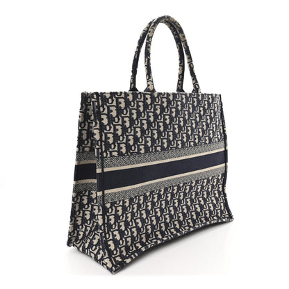 Oblique Large Book Tote Blue Multicolor