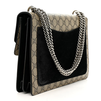 GG Supreme Monogram Medium Dionysus Shoulder Bag Black
