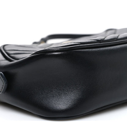 Calfskin Matelasse Small GG Marmont Chain Shoulder Bag Black