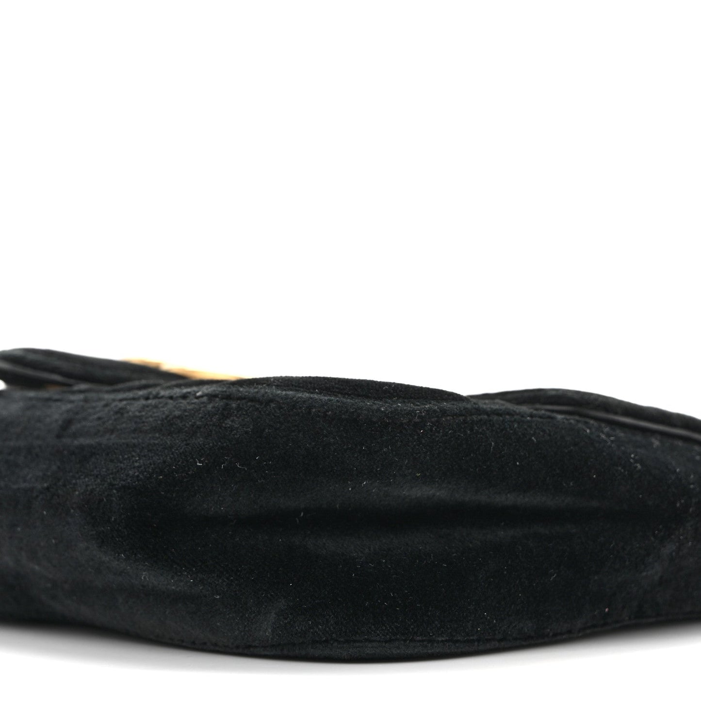 Velvet Matelasse Mini GG Marmont Shoulder Bag Black